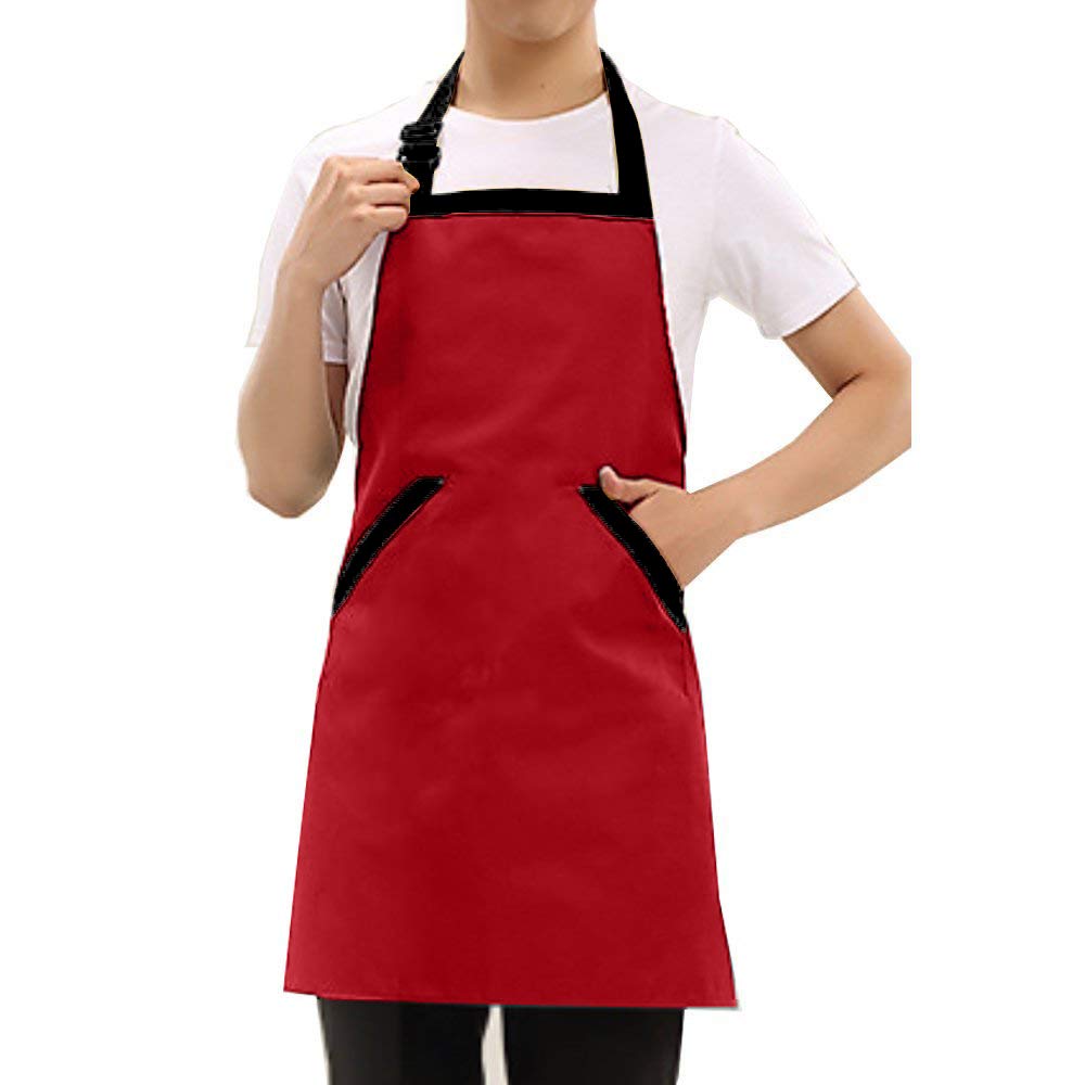 Novo Apron For Women/Men With Pocket - 26"x28" Garden Apron Red