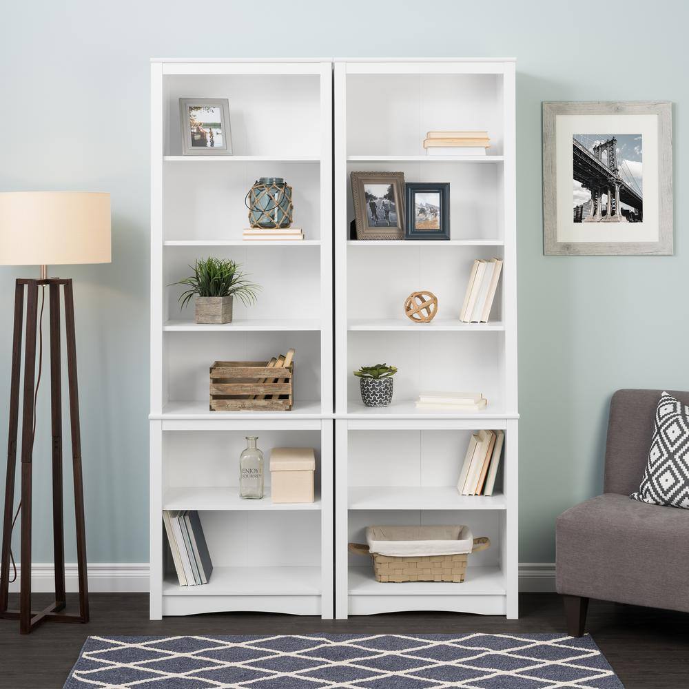 Prepac White Tall Bookcase WSBH-0003-1