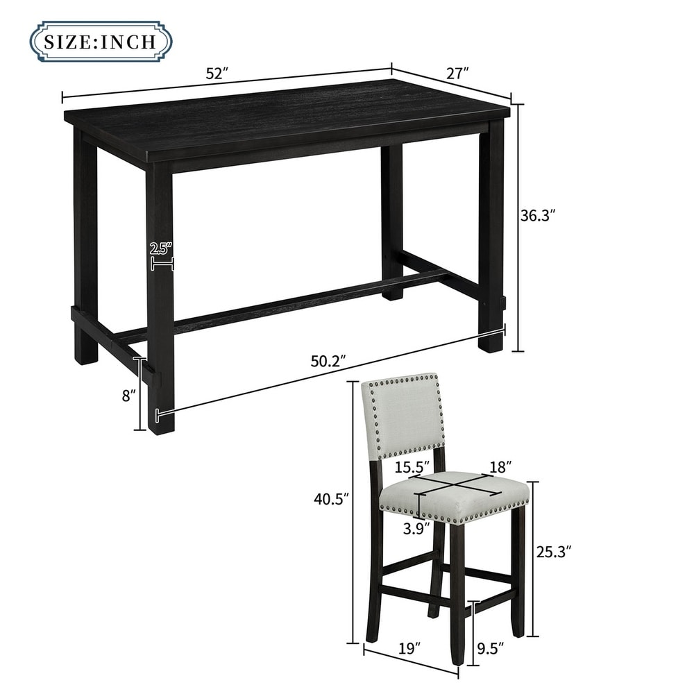 Merax 5 Piece Counter Height Dining Set