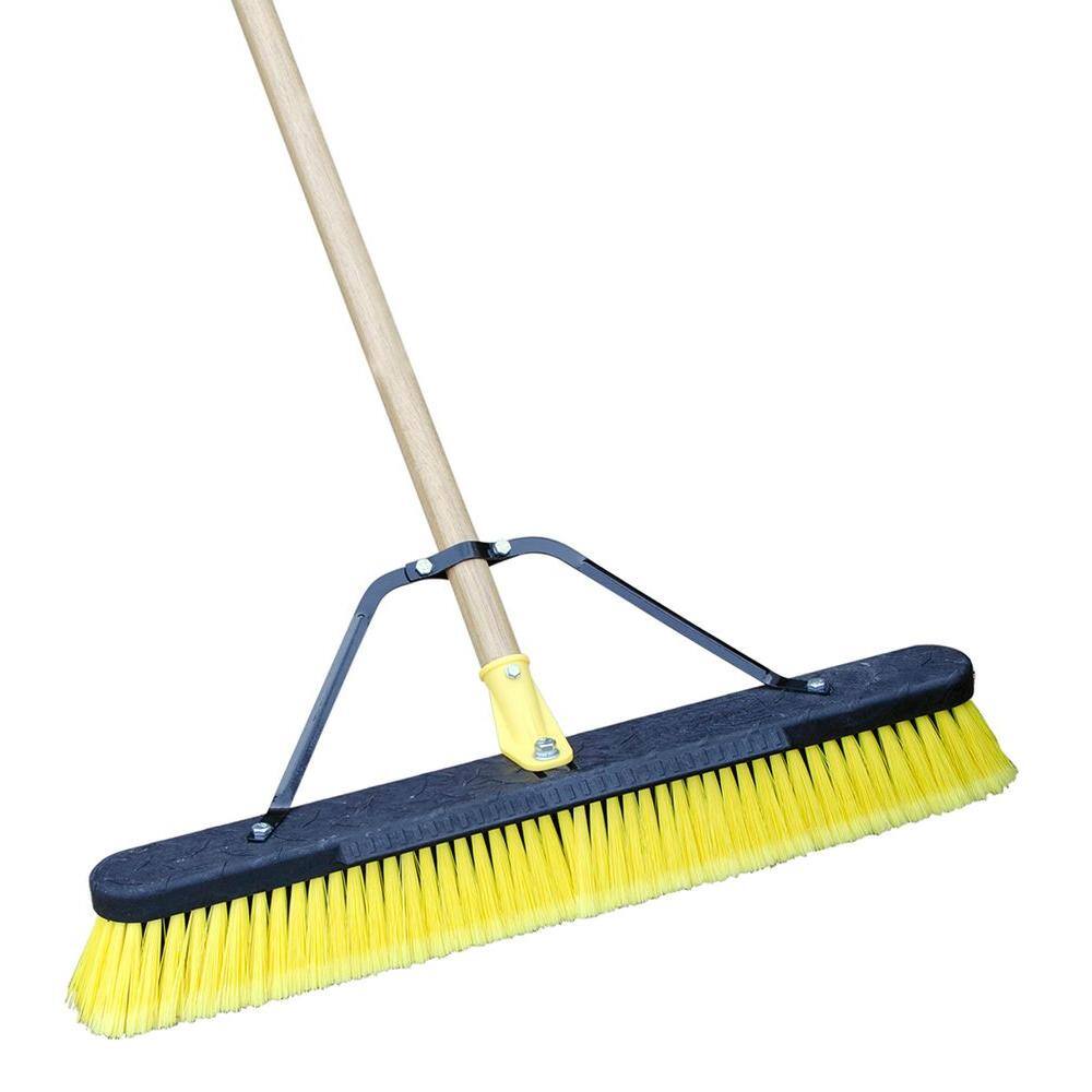 Quickie Job Site 24 in. Multi-Surface IndoorOutdoor Push Broom 857JSHDSU