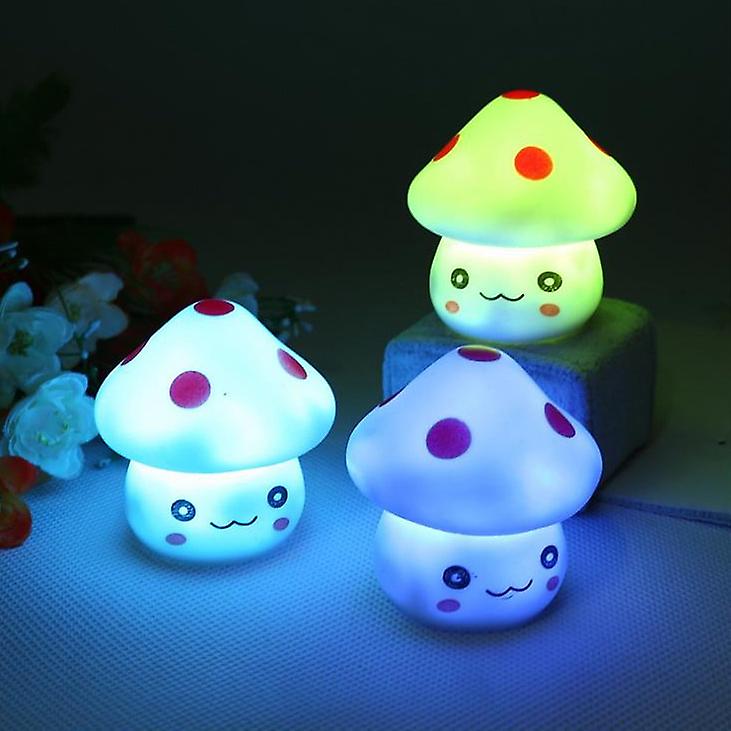 Mini Led Toy Mushroom Lamp Night Light Color Changing Led Night Lights Baby Kids Room Desk