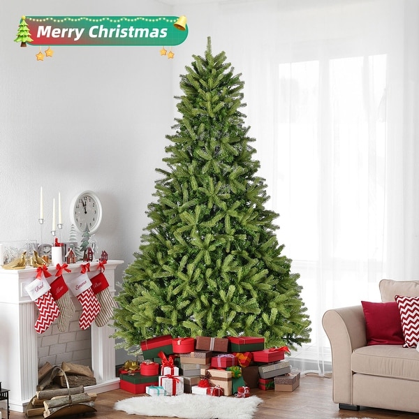 9Ft Artificial Christmas Tree with 2576 PEandPVC Mixed Branch Tips