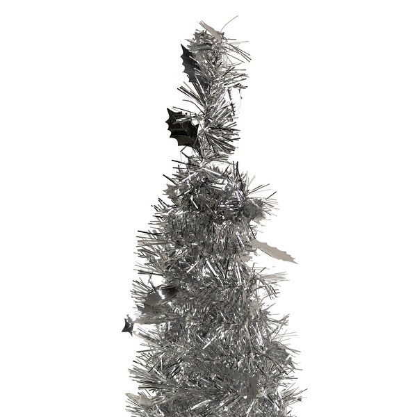 6' Tinsel PopUp Artificial Christmas Tree Unlit