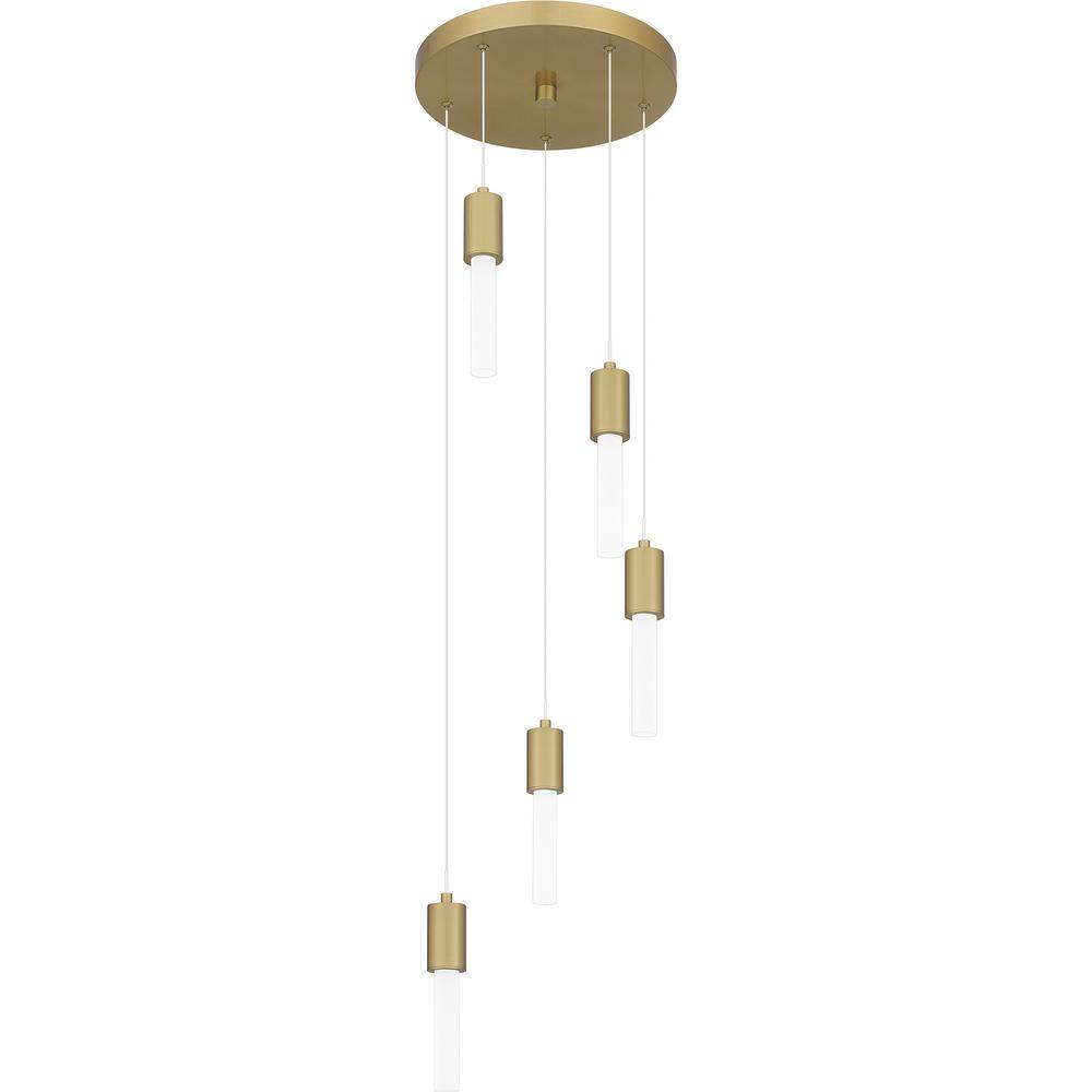 Hampton Bay Bellingham 30-Watt 5-Light Integrated LED Gold Cluster Pendant HD7972B