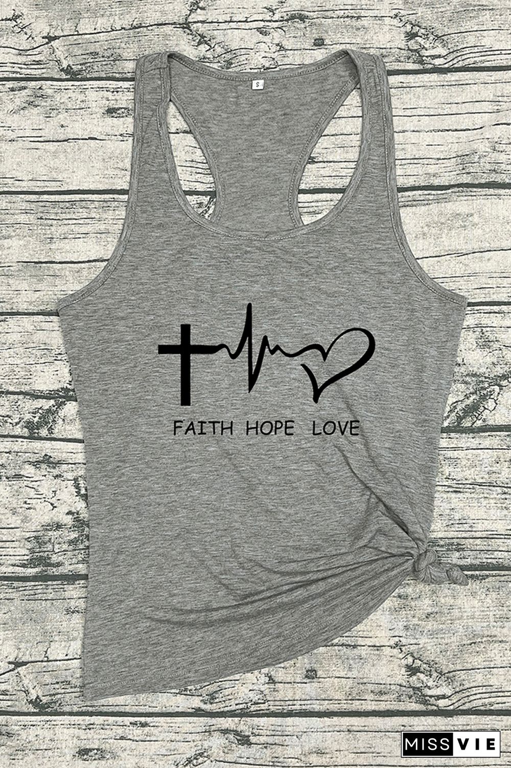 Faith & Hope & Love Sleeveless Tank Top Wholesale