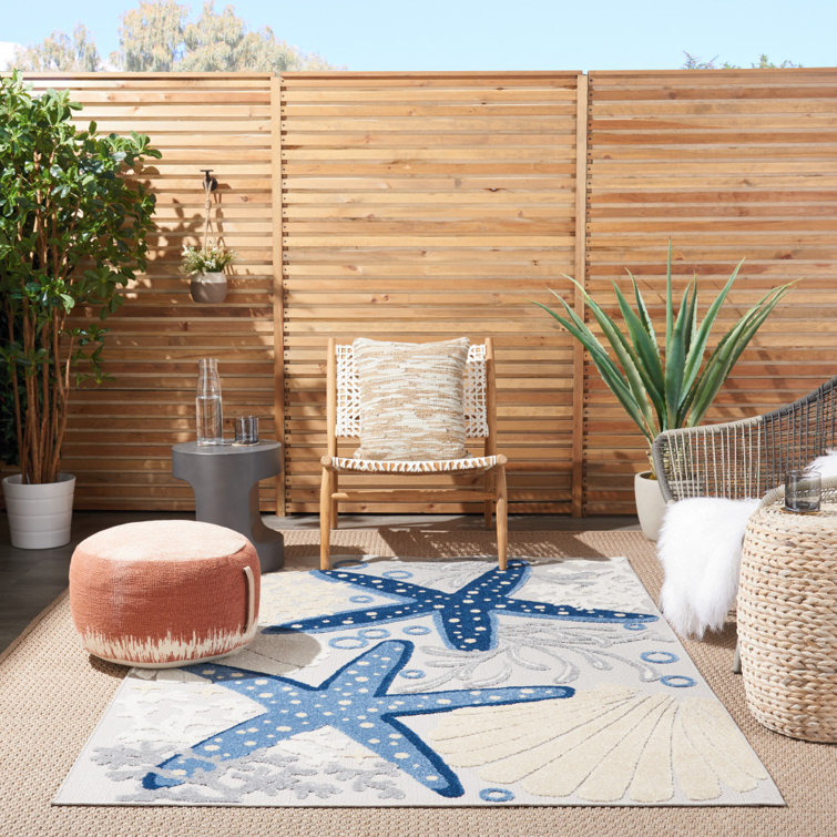 Aarav Blue/Gray Indoor/Outdoor Rug