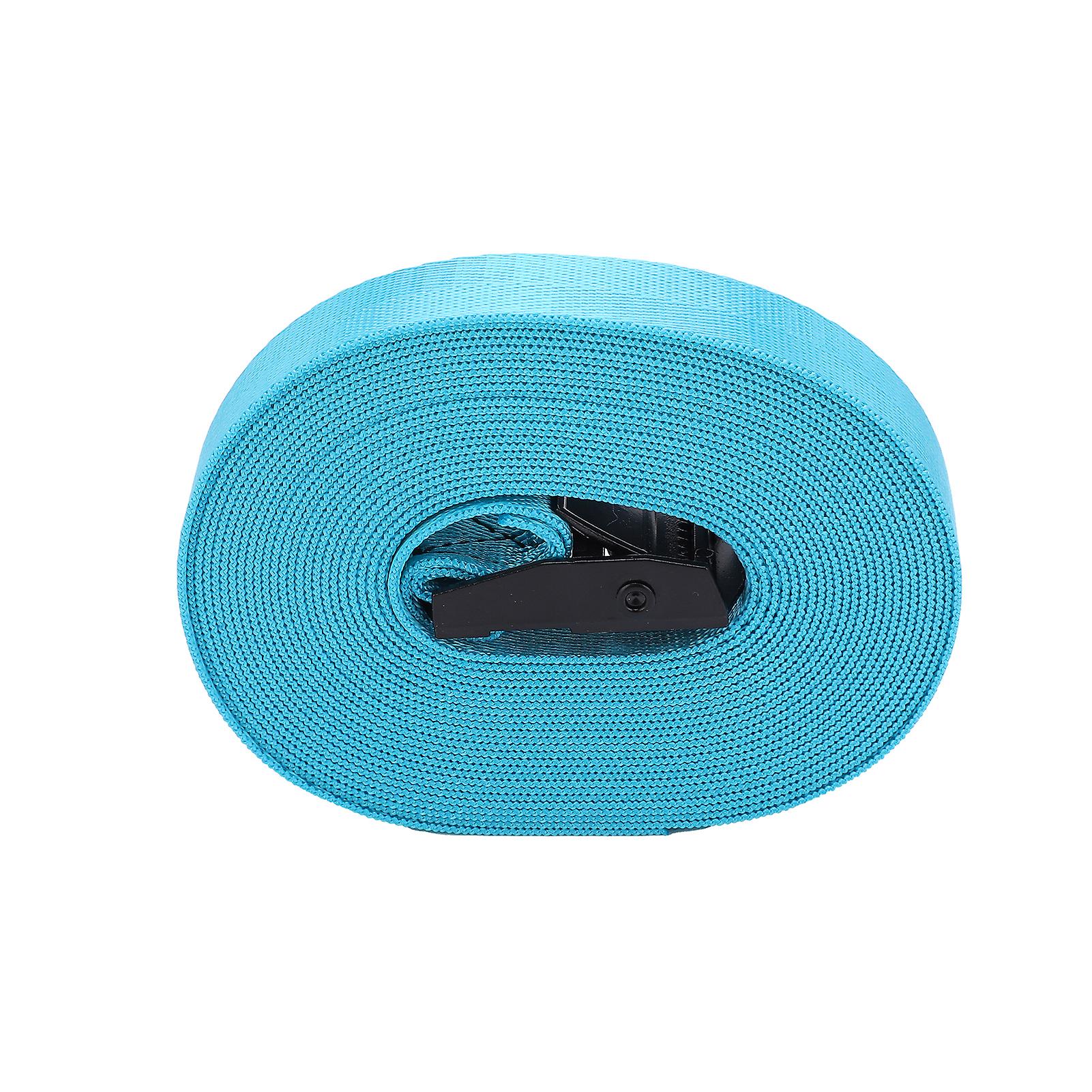 2pcs Tie Down Strap Black Zinc Alloy Press Buckle Sky Blue Bandage 25mm Tightening Rope1 Meter