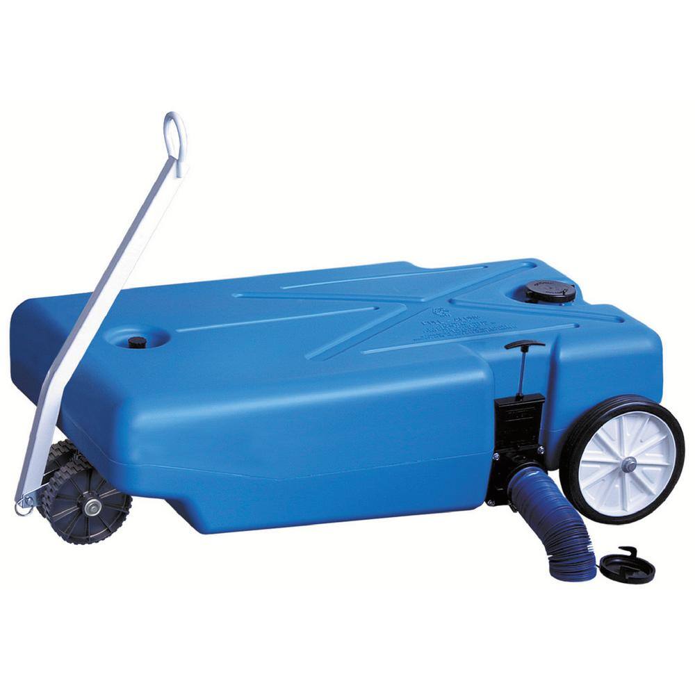 Barker 25 Gal. Pneumatic 4-Wheeler Polyethylene Tote-Along RV Waste Tank With 3 in. Waste Valve 25895