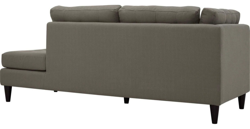 Melanie Granite Upholstered Fabric Right Facing Bumper   Midcentury   Indoor Chaise Lounge Chairs   by V.S.D Furniture  Houzz