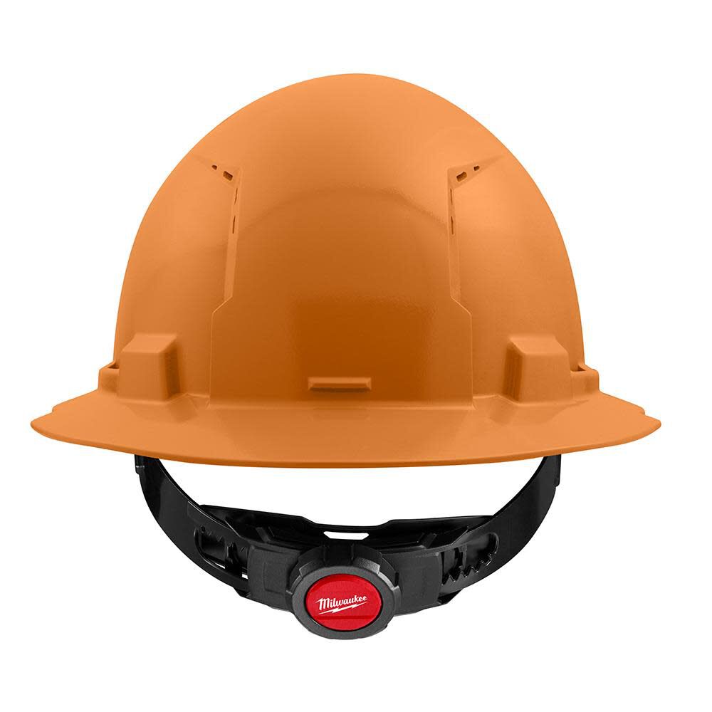 Milwaukee Orange Full Brim Vented Hard Hat with 4pt Ratcheting Suspension Type 1 Class C 48-73-1213 from Milwaukee