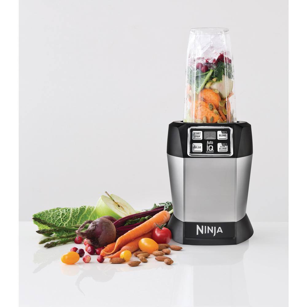 NINJA Nutri Auto iQ 24 oz. 3-Speed Black High Speed Single Serve Blender (BL480D) BL480D