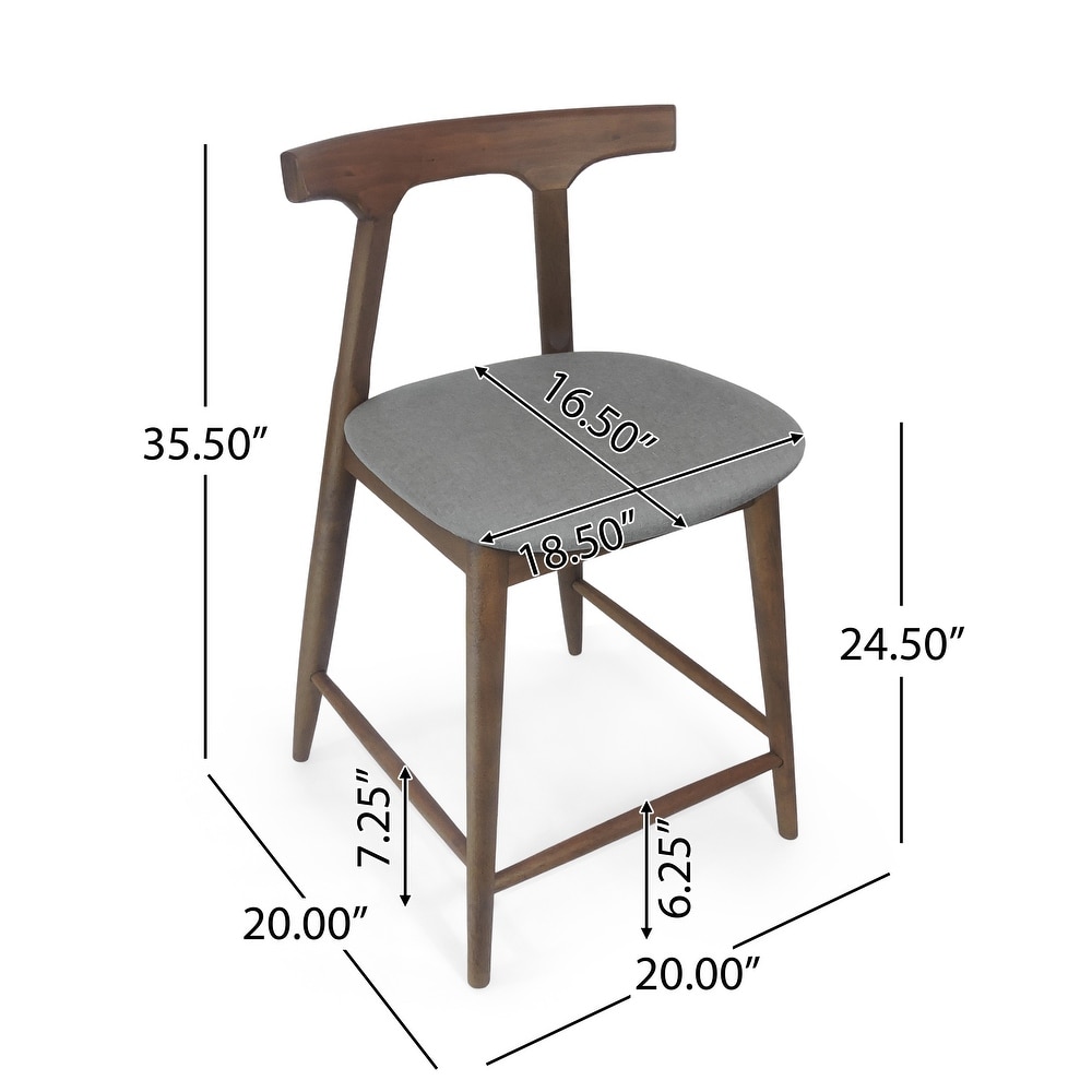 Mugo Upholstered 24.5 Inch Counter Stools by Christopher Knight Home