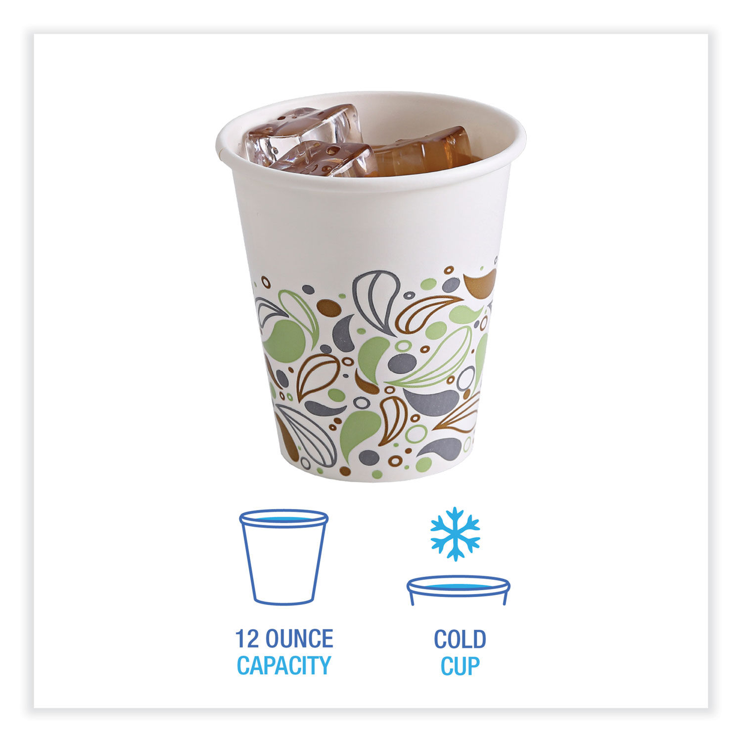 Deerfield Printed Paper Cold Cups by Boardwalkandreg; BWKDEER12CCUP