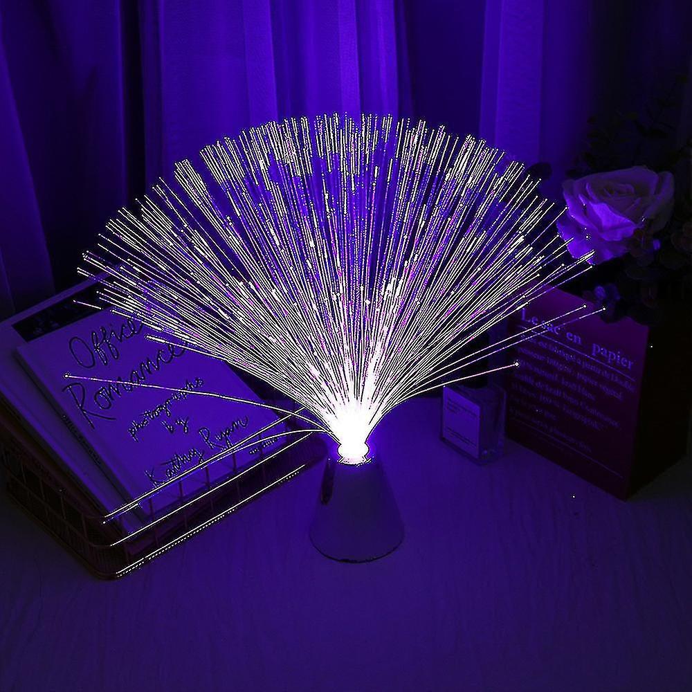 Led Fibre Optic Lights Starry Room Night Light 7 Colors Changing Fountain Night Lamp Decor Battery O