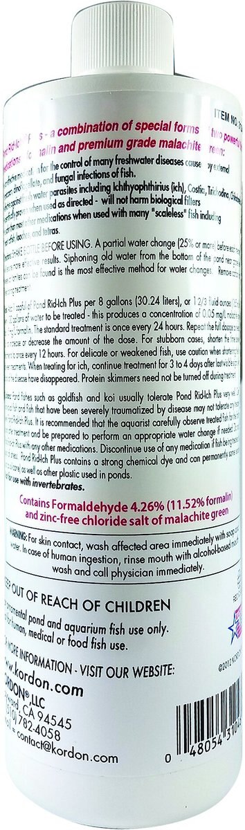 Kordon Rid-Ich Plus Disease Aquarium Treatment， 16-oz bottle