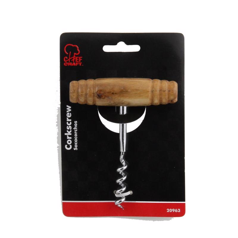 CORKSCREW WOOD HANDLE