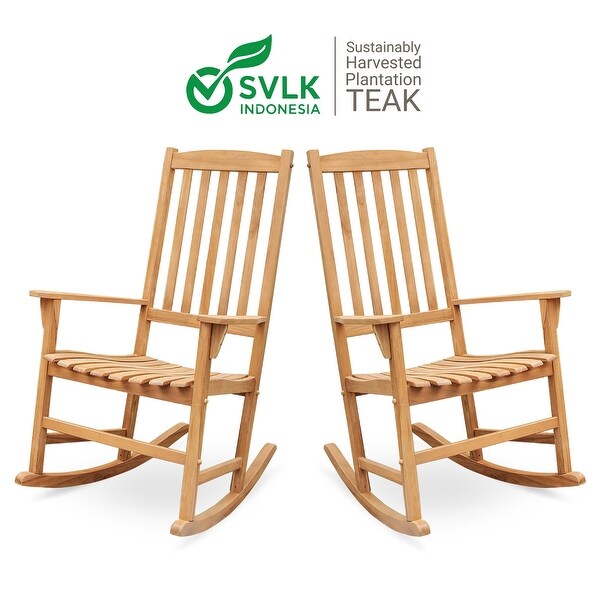 Cambridge Casual Alston 3piece Teak Outdoor Rocking Chair Chat Set