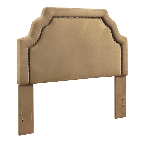 Loren Keystone Upholstered King/Cal King Headboard in Camel Microfiber - - 27103627