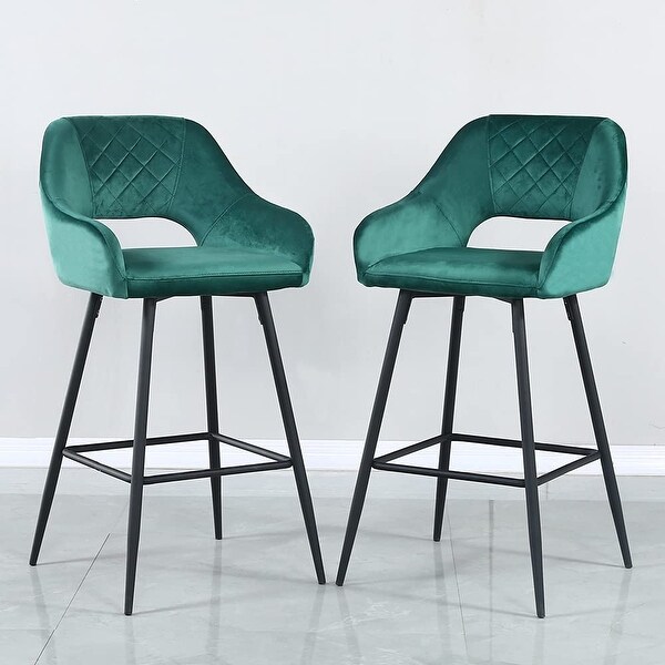 Sicotas Modern Bar Chairs High Dining Chairs (Set of 2) - N/A