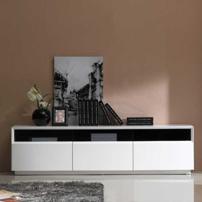 J ampM Furniture TV Stand 023  White High Gloss   Contemporary   Entertainment Centers And Tv Stands   by J ampM Furniture  Houzz