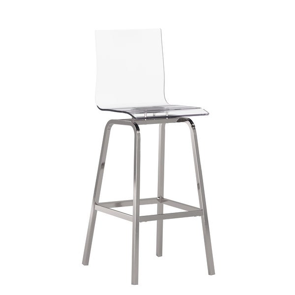 Miles Acrylic Swivel High Back Bar Stools (Set of 2) by iNSPIRE Q Bold