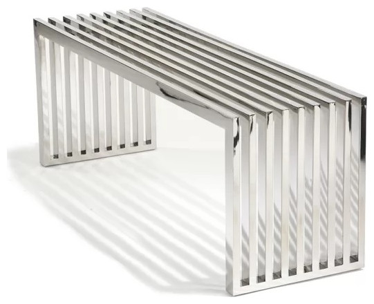 Nove Medium Bench   Contemporary   Outdoor Benches   by HomeCraftDecor  Houzz