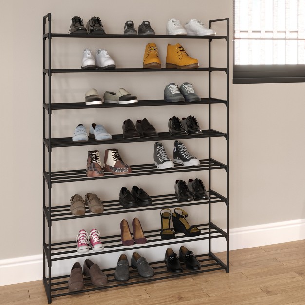 Home complete 8 tier Shoe Rack For 40 Pairs Black