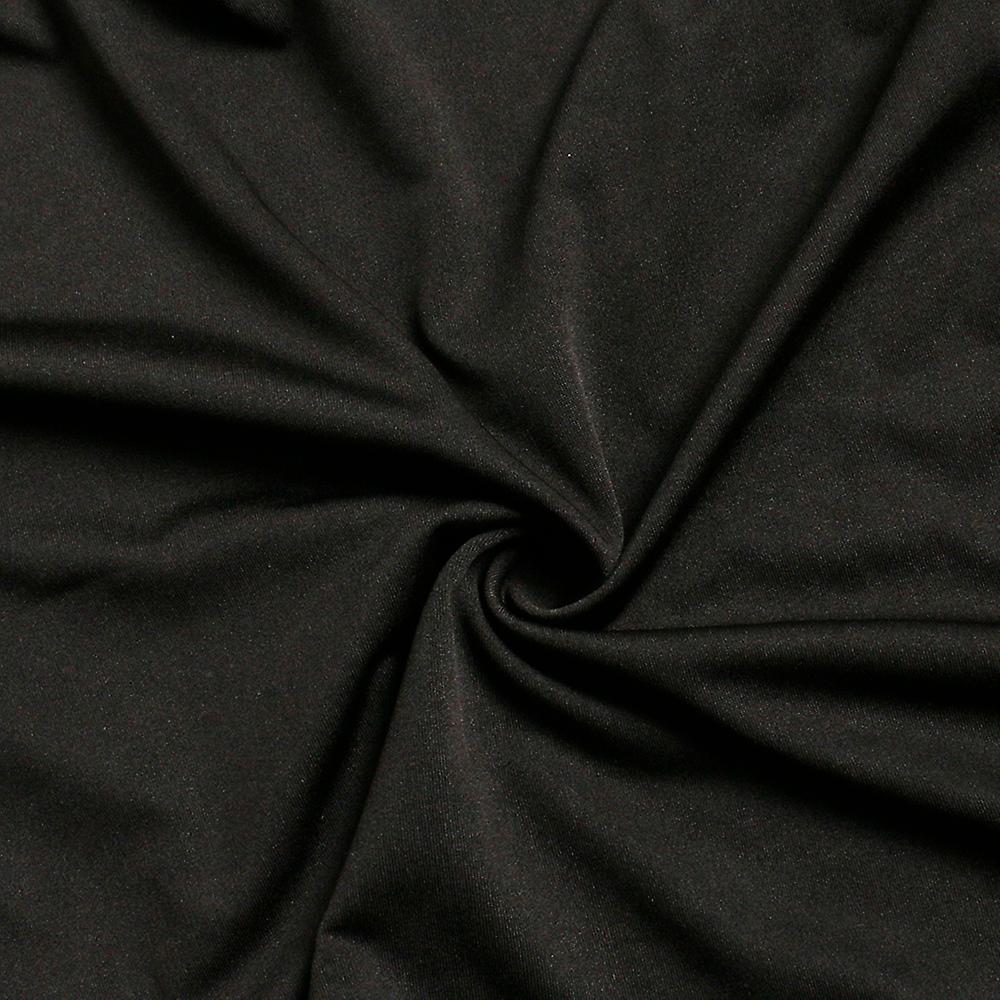 Black 4pcs Solid Color Chair Cover Stretch Chair Protector Non-slip Removable Washable For Dining Chair Hotel Black