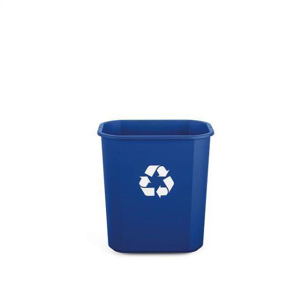 Suncast Commercial 3 Gal. Blue Plastic Recycle Trash Can (12-Pack) TCIND312BLR