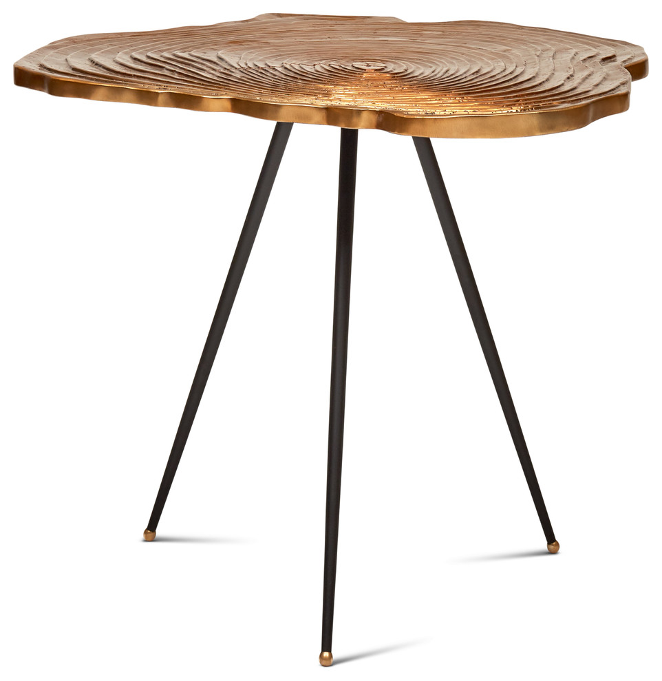 IE Series Easton Slab End Table  Brass   Midcentury   Side Tables And End Tables   by Urbia  Houzz