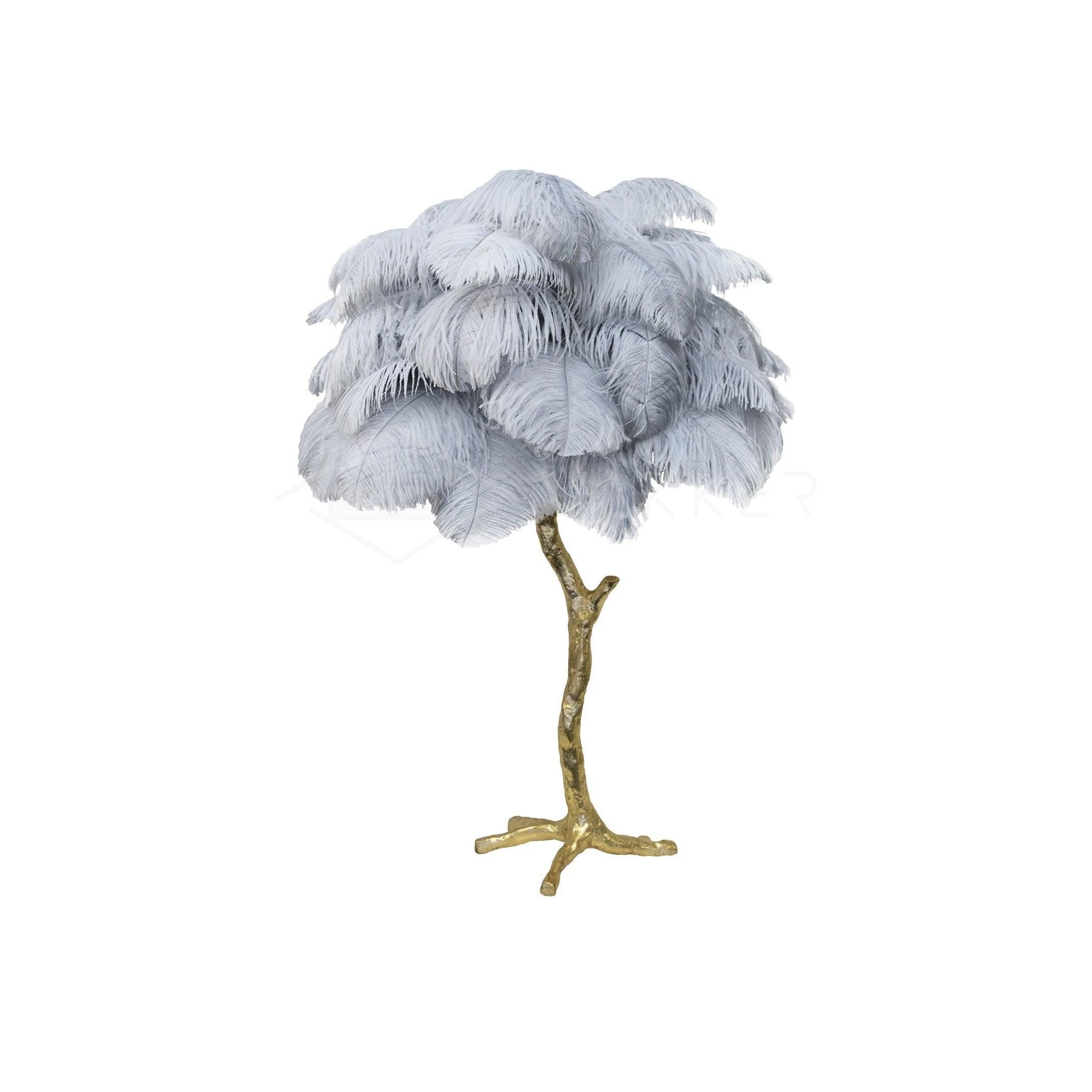 Ostrich Feather Table Lamp