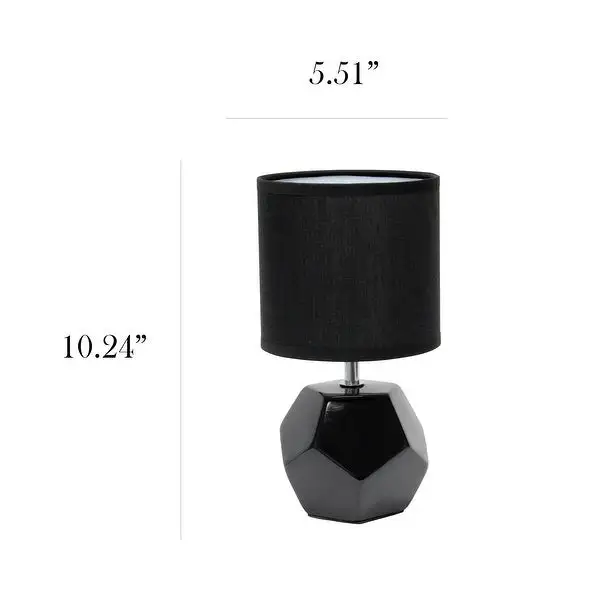 Simple Designs Round Prism Mini Table Lamp