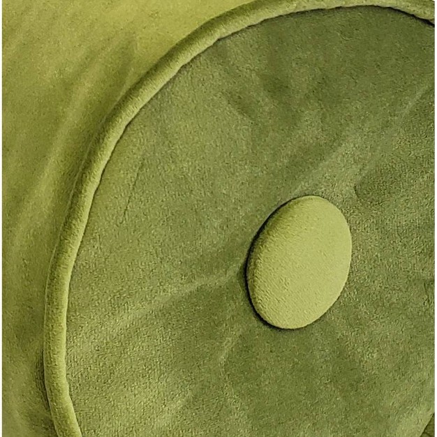 Velvet Neck Roll Throw Pillow Olive Edie home