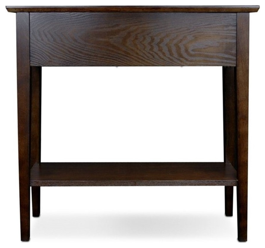 Leick Furniture Hall Wood Console Sofa Table in Chocolate Oak Finish   Transitional   Console Tables   by Homesquare  Houzz