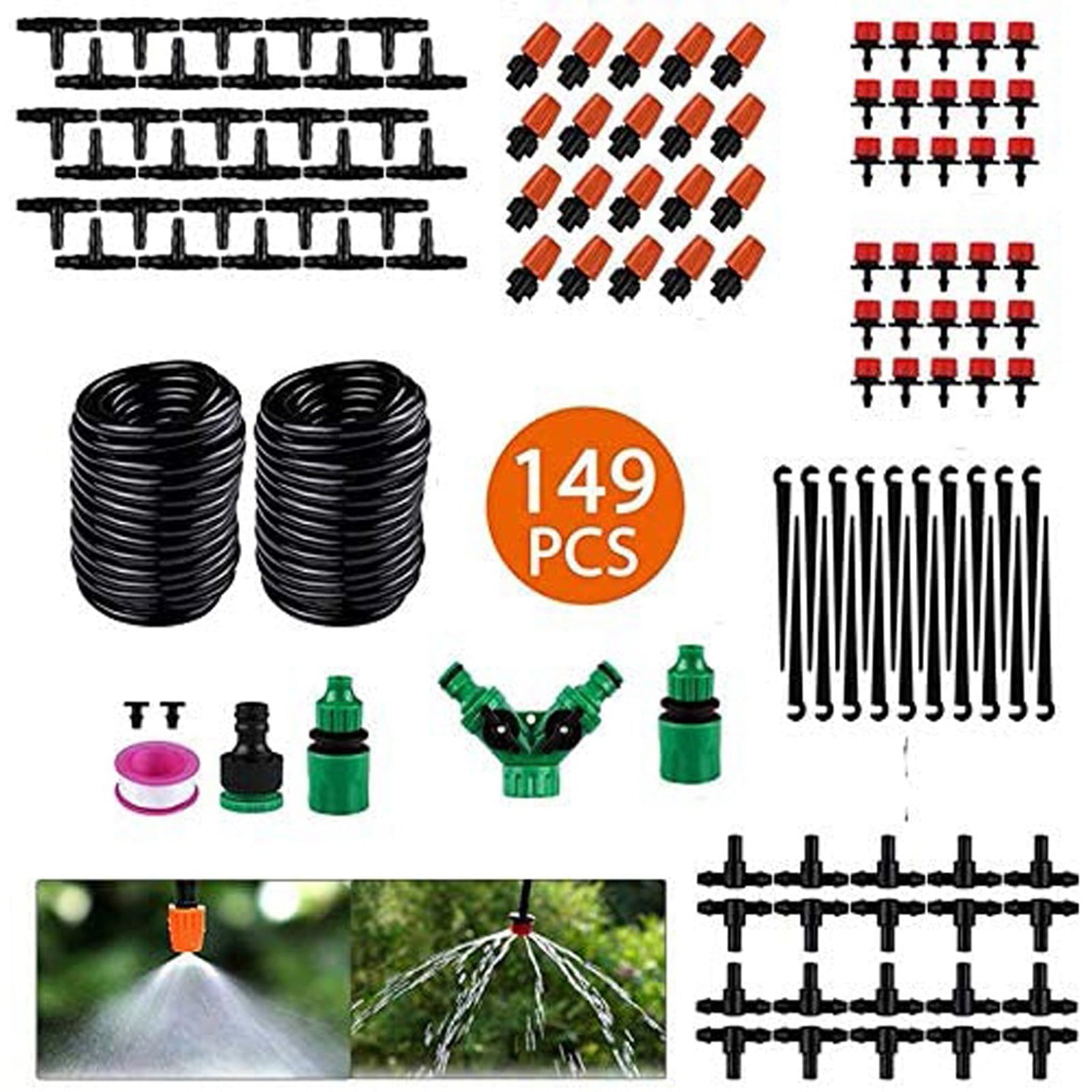 WOXINDA Irrigation System Kit Kit Garden Timer Tubing Hose Watering Kits