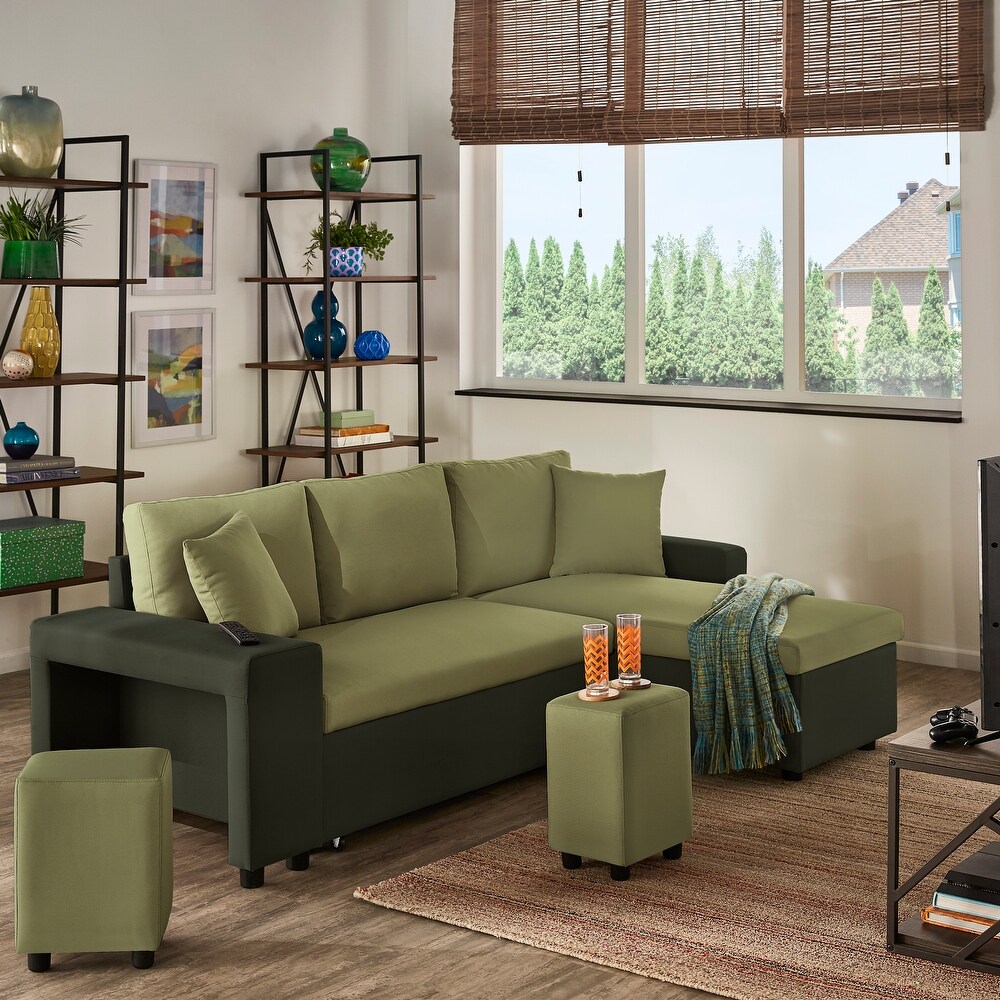 Lorca 2 tone Convertible Sofa with Storage by iNSPIRE Q Modern