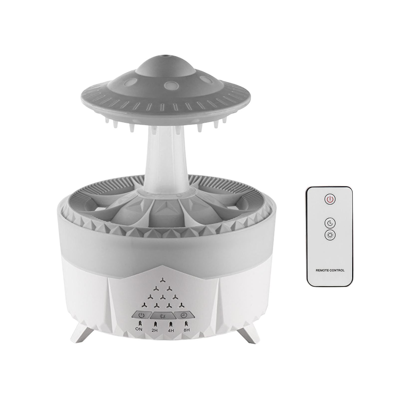 Raining Ufo Humidifier Essential Oil Diffuser Eu 220v Plug 350ml For Bedroom White