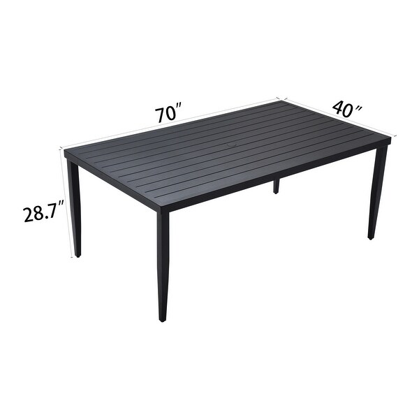 Outdoor Patio Aluminum Rectangle Dining Table