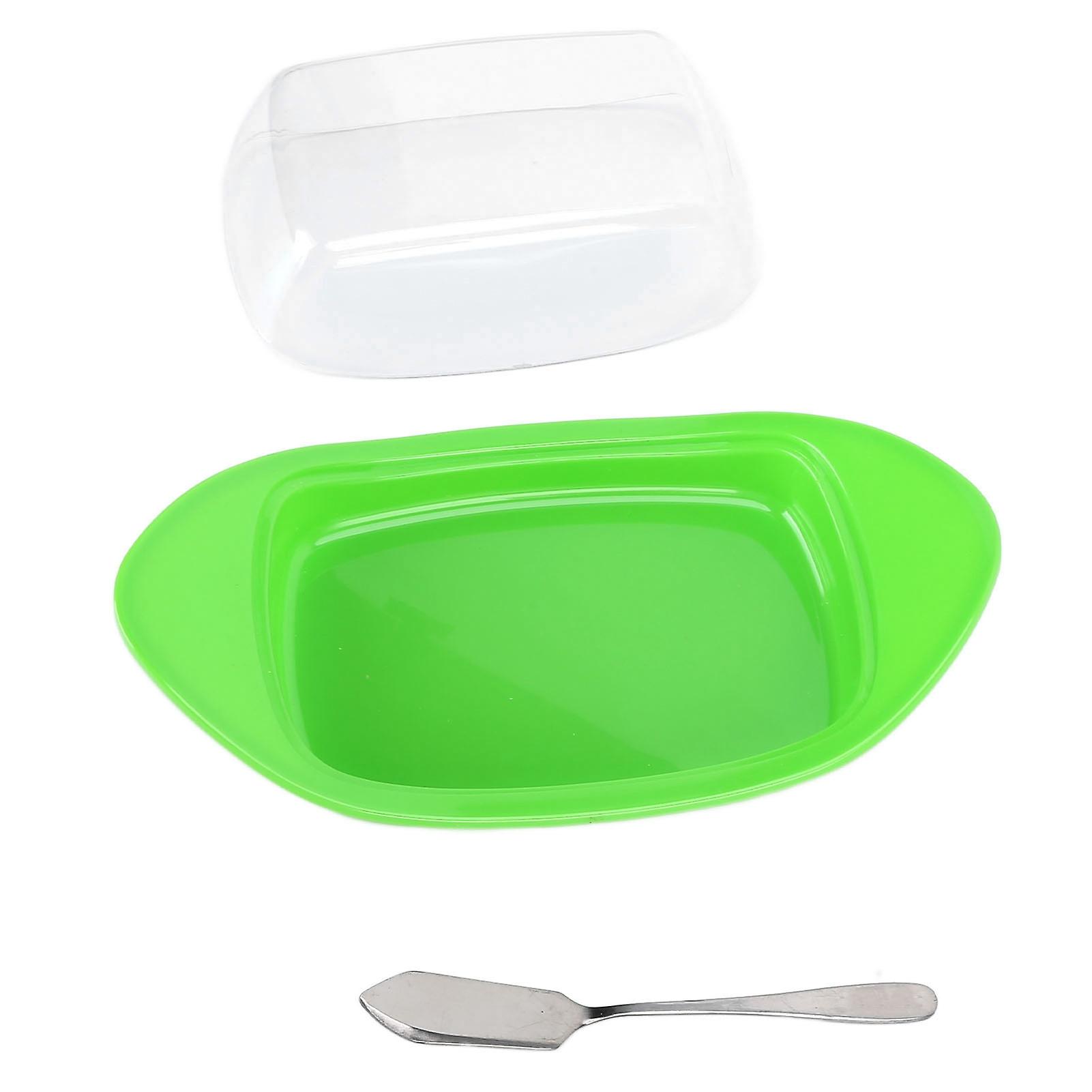 Shipshaped Butter Cutting Box With Cutting Knife And Lid Food Grade Chesse Container For Kitchengreen