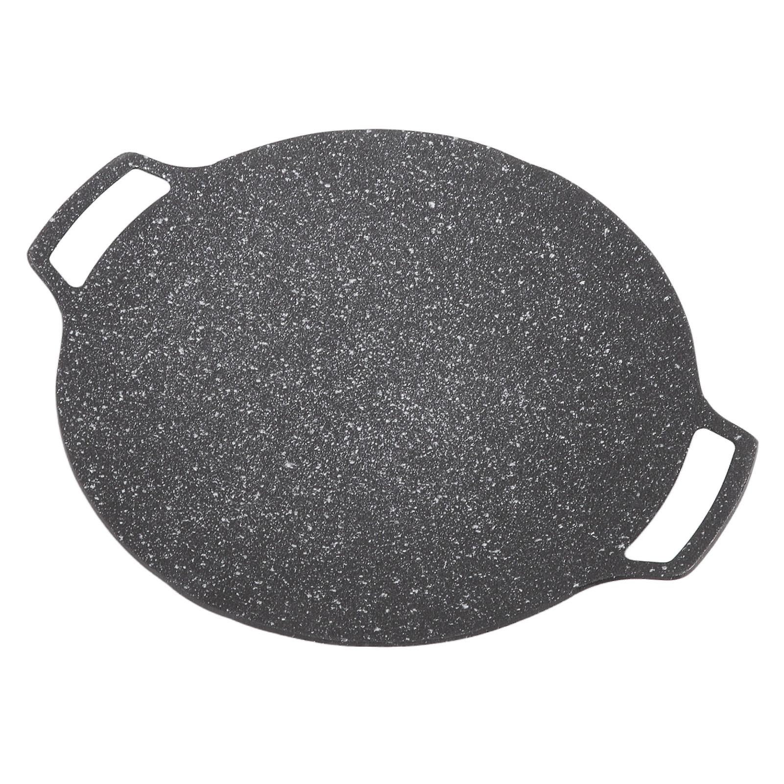 Korean BBQ Plate Barbecue Grill Non Stick Circular Frying Pan for Home Outdoor Stove Gas Type 33cm