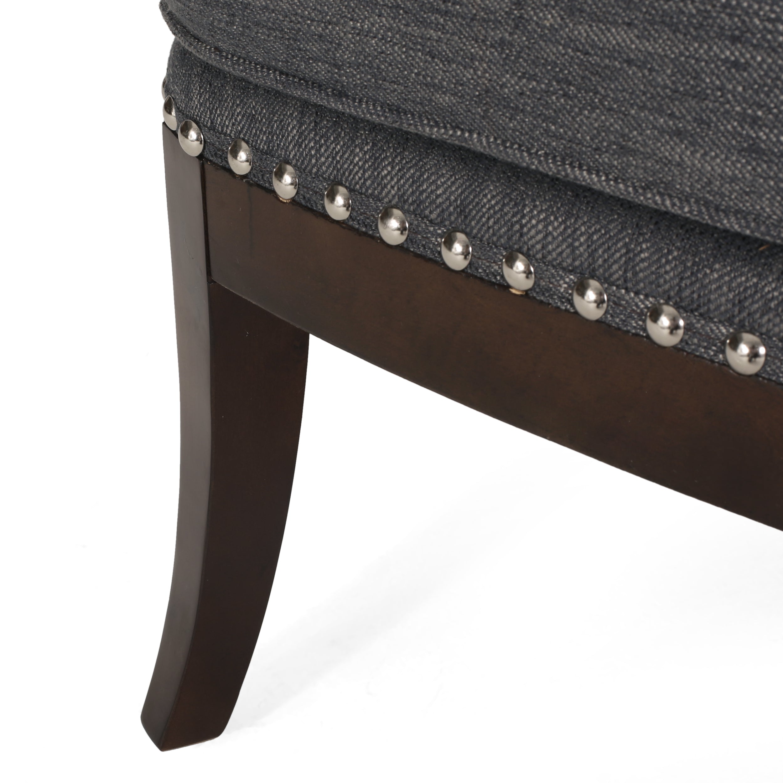 Jett Contemporary Upholstered Accent Chair with Nailhead Trim