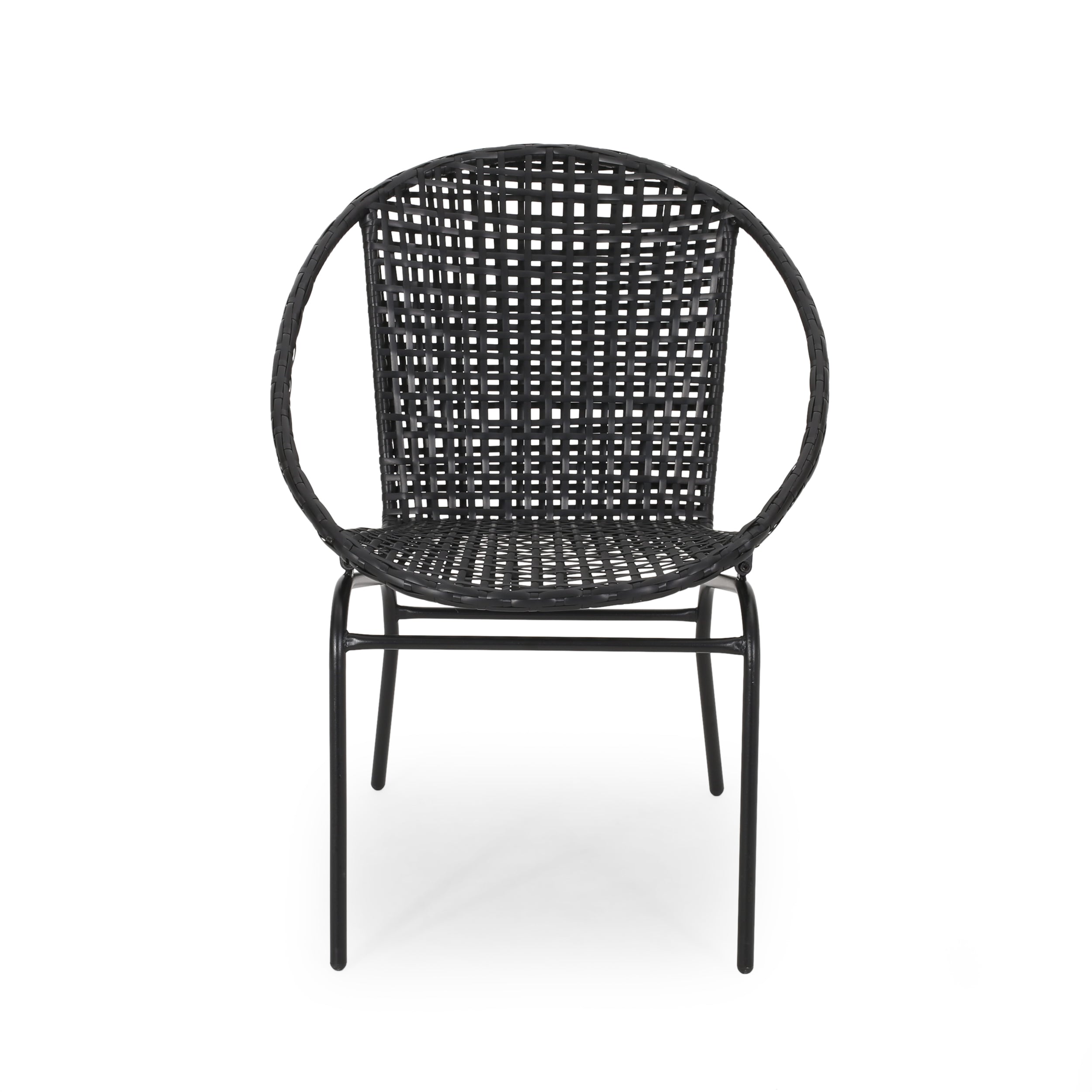 German Outdoor Modern 2 Seater Faux Rattan Chat Set