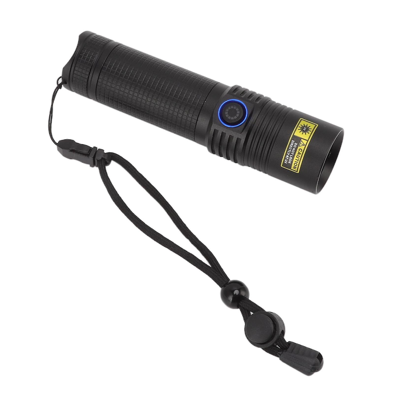 Black Light UV 365nm Flashlight Professional Blacklight LED Handheld Torch for Urine Pet Resin Curing Gas Leakage Detection