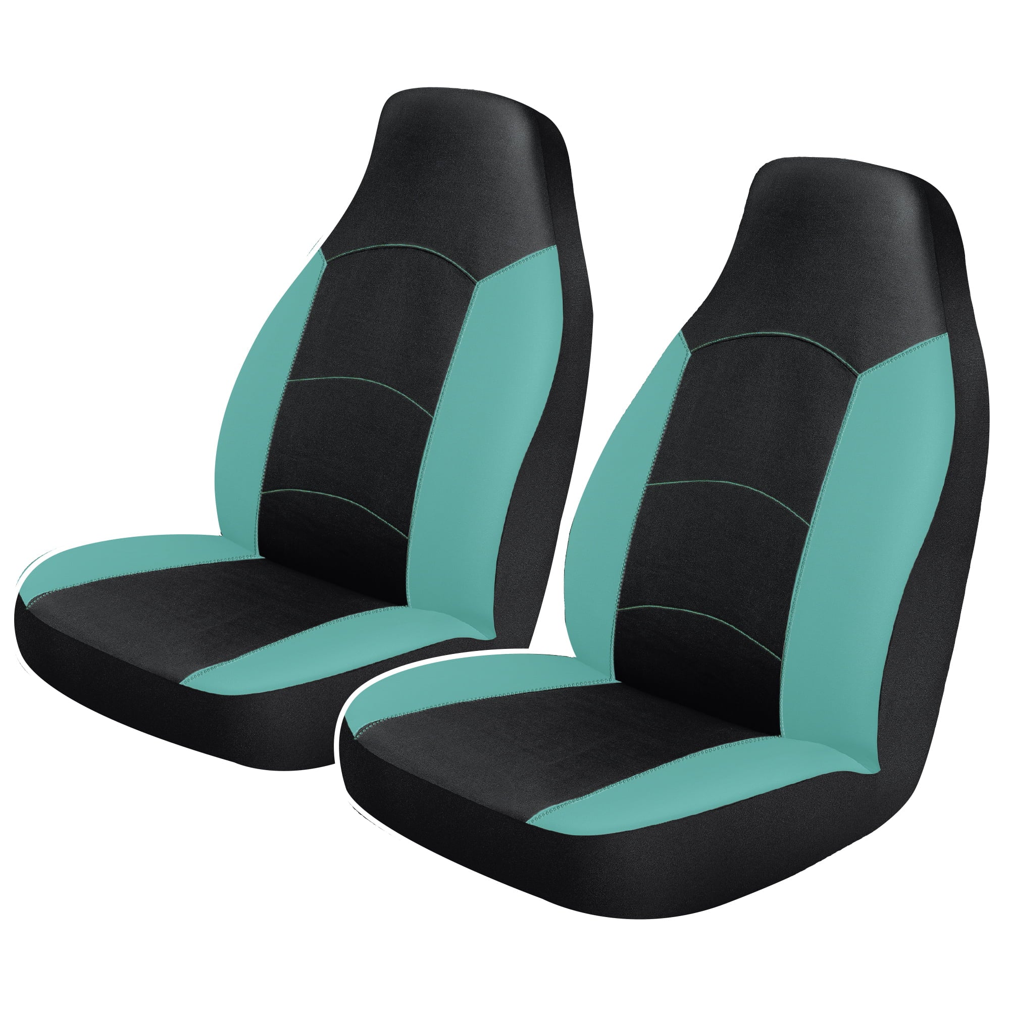 Auto Drive 3 Piece Polyester Front and Rear Bench Car Seat Cover Teal Blue， 806517