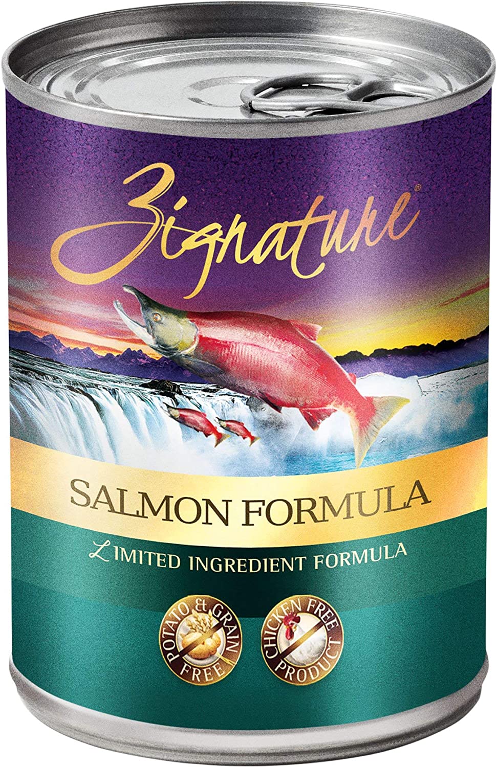 Zignature Salmon Limited Ingredient Formula Grain-Free Canned Dog Food 13-oz case of 12