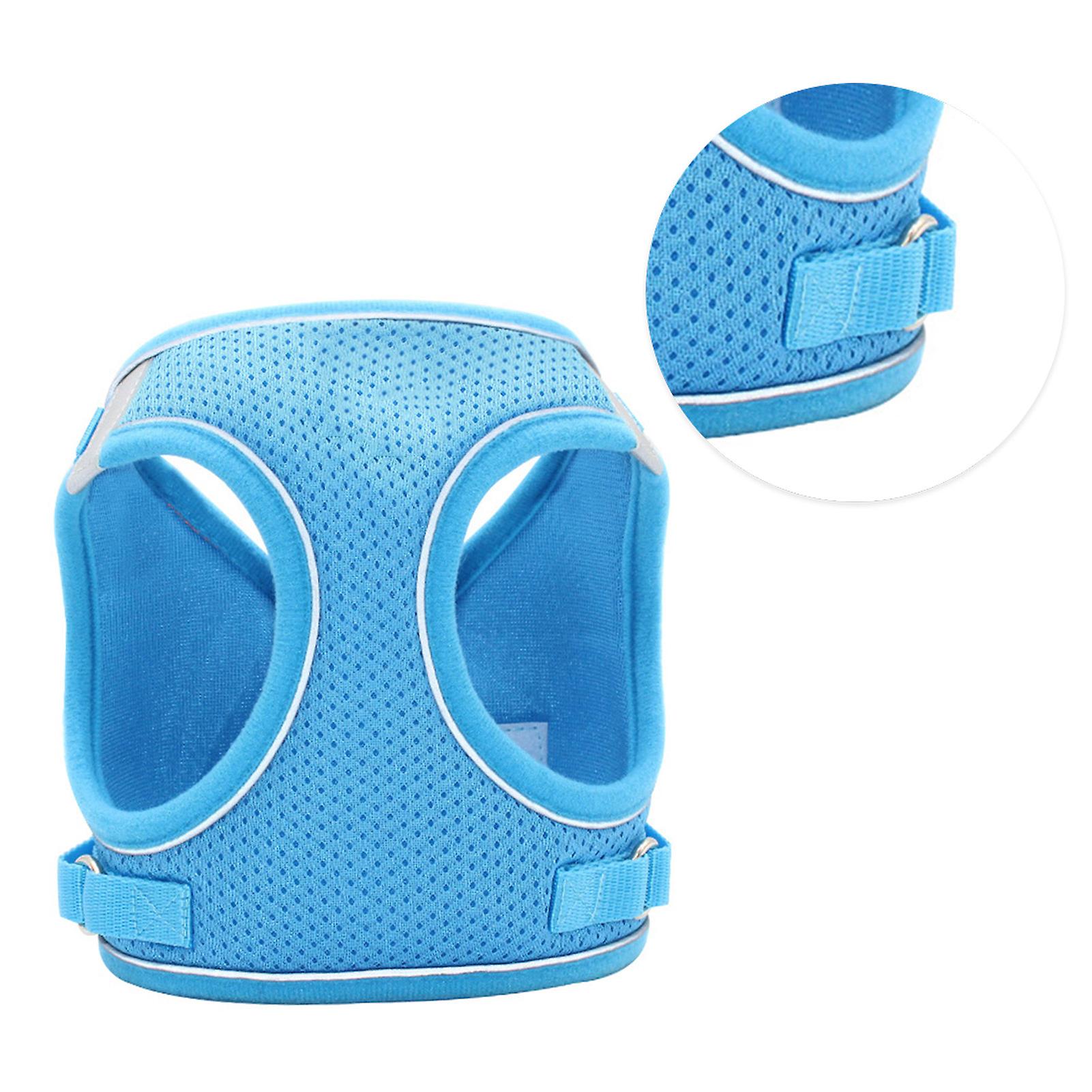 Pet Leash Harness Breathable Reflective Cat Vest Harness with 360 Degree Rotating Traction Hook for Pet Supplies S
