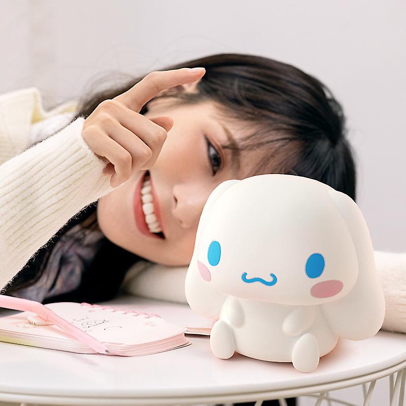 Cinnamoroll Mini Night Light Cute Cartoon Tap Control Eyes Protection Soft Lighting Silicone Nursery Lights