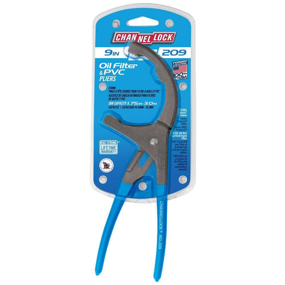 Channellock 9 in. Oil-Filter and PVC Slip-Joint Pliers 209