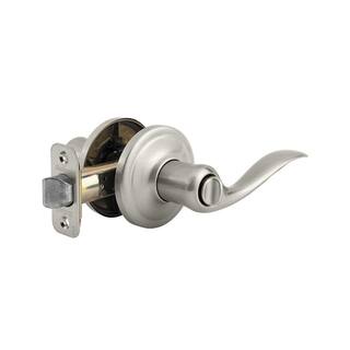 Kwikset Tustin Satin Nickel BedBath Door Lever with Microban Antimicrobial Technology 730TNL 15 CP