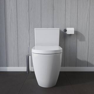 Duravit ME by Starck 1-piece 0.92 GPF Dual Flush Elongated Toilet in. White (Seat Not Included ) 2173010001